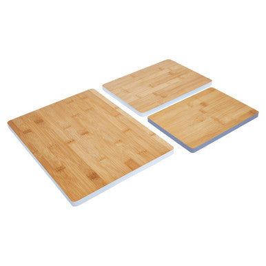 Aleki Natural Bamboo Set of 3 Chopping and Serving Boards