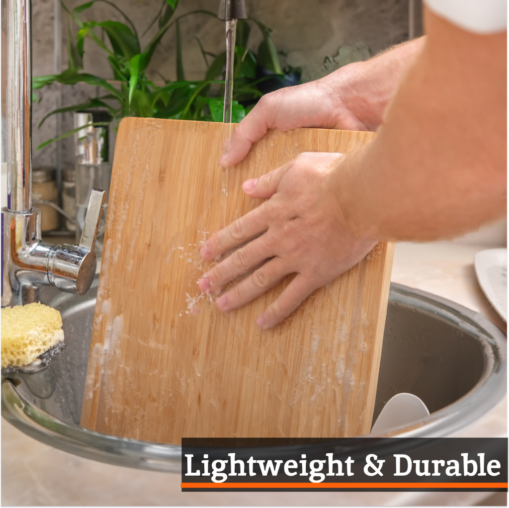 Aleki Natural Bamboo Set of 3 Chopping and Serving Boards