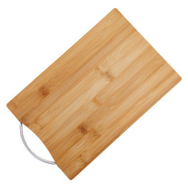 Aleki Natural Bamboo Small Chopping Board with Aluminium Handle