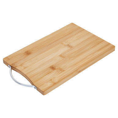 Aleki Natural Bamboo Small Chopping Board with Aluminium Handle
