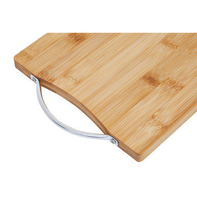 Aleki Natural Bamboo Small Chopping Board with Aluminium Handle