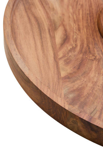 Kora Acacia Wood And Onyx Chip And Dip Platter