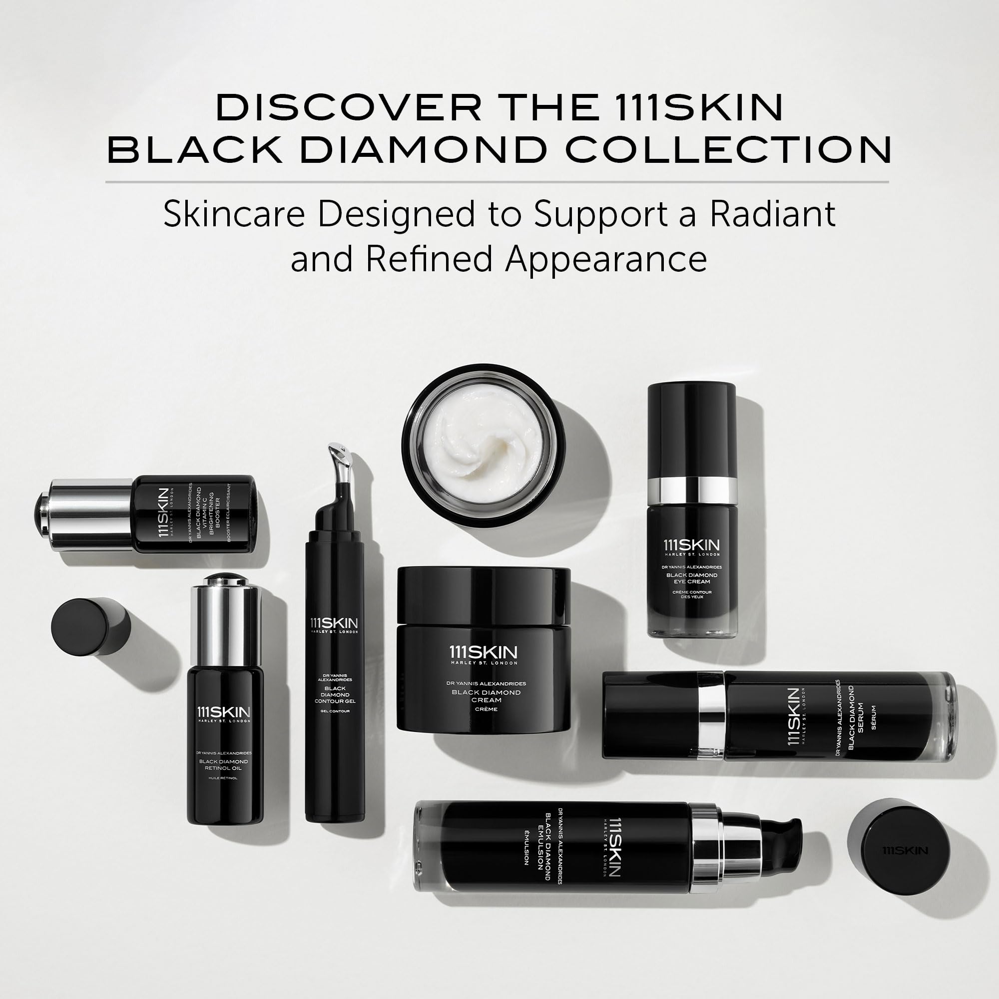 111SKIN Black Diamond Contour Firming Mask | Overnight Hydration with Hyaluronic Acid & Diamond Peptides