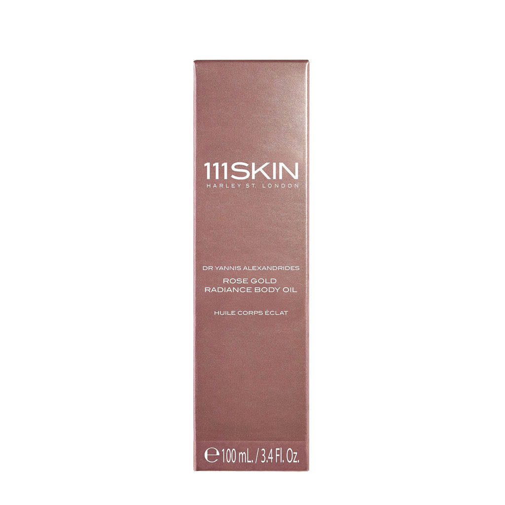 111SKIN Rose Gold Radiance Body Oil – Non-Greasy Hydration with Damask Rose, Green Microalgae & Chamomile (3.4 oz)