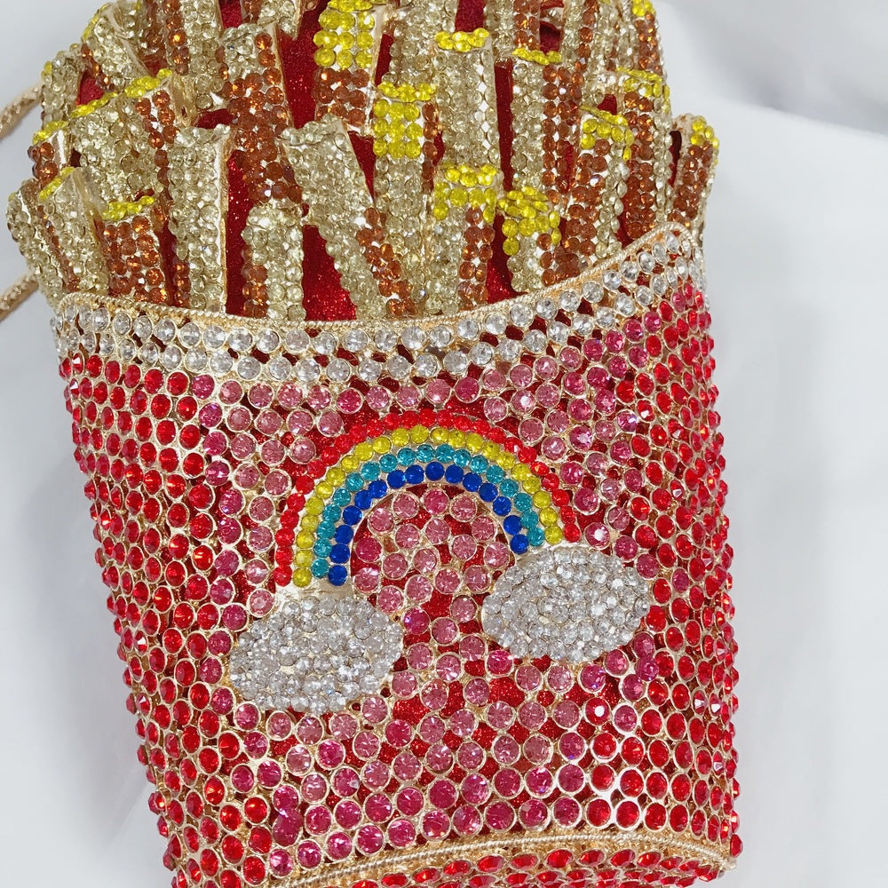 FrenchFrench fries diamond wisp empty metal bag