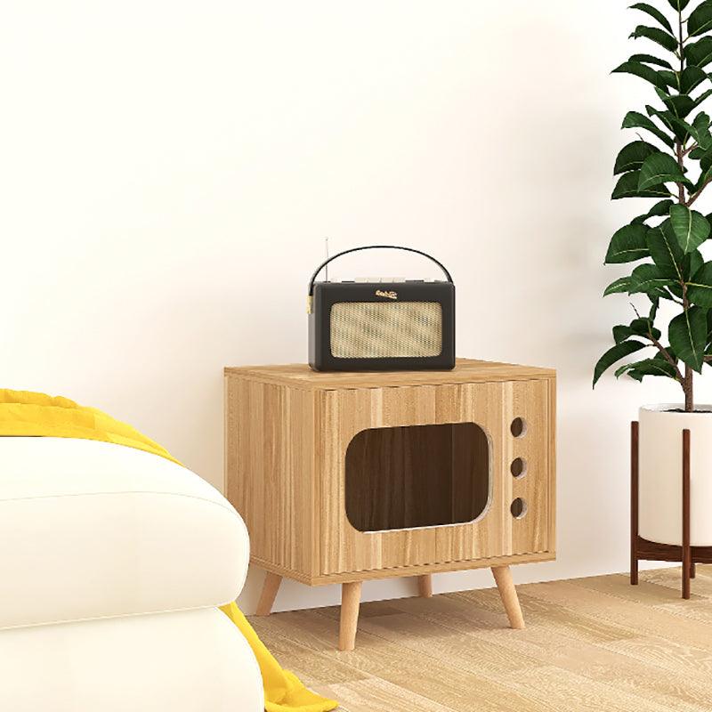 Durame Bedside Table With Pet House, Cat House