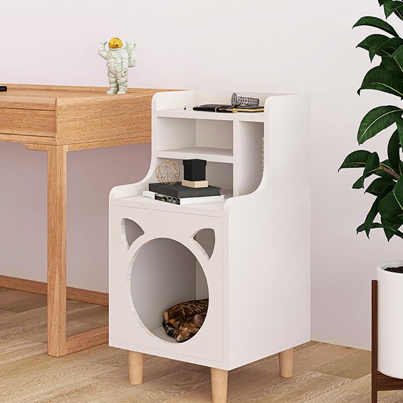 Pura Side Table With Pet House, Wood