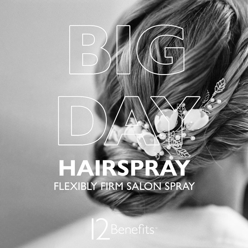 12 Benefits Big Day Hairspray – Long-Lasting Hold, Heat Protection & Humidity Shield (8 Oz)