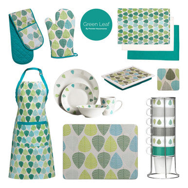 Green Leaf Set Of Four Coasters