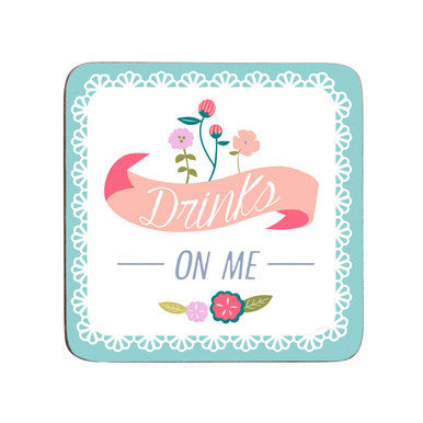 Amelie Assorted Cork Coaster Set of 4 with Floral Design