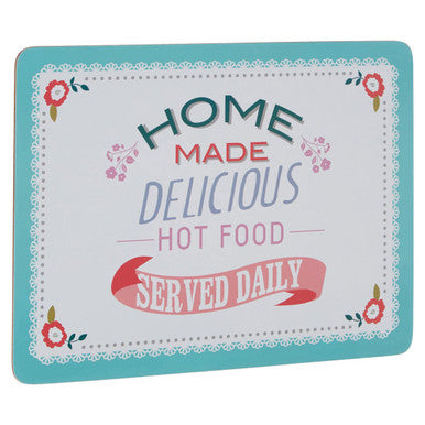 Amelie Assorted Cork Placemat Set of 4 with Floral Design