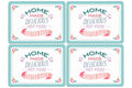 Amelie Assorted Cork Placemat Set of 4 with Floral Design