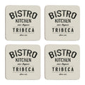 Set of Four Square Coasters | Bistro