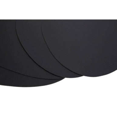 Catlins Pebble 4 Piece Black Leather Placemats