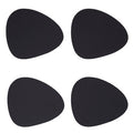 4 Piece Pebble Black Leather Coasters | Catlins