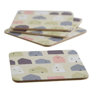 Calcot 4 Piece Square Wild Cottage Coasters