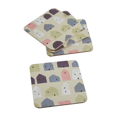 Calcot 4 Piece Square Wild Cottage Coasters