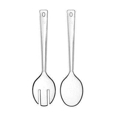 Summer Clear Plastic Salad Servers