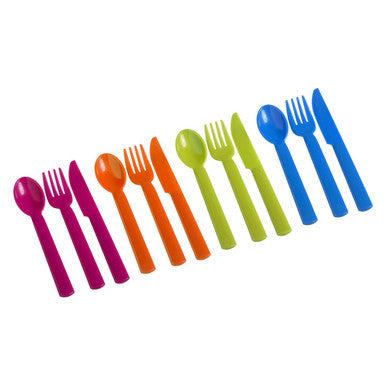 Adisa Assorted Plastic 12 Piece Cutlery Set