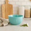 Alden Green Melamine Medium Fluted Mixing Bowl