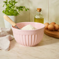 Alden Pink Melamine Large Fluted Mixing Bowl