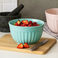 Alden Green Melamine Large Fluted Mixing Bowl