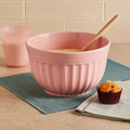 Alden Pink Melamine Extra Large Fluted Mixing Bowl