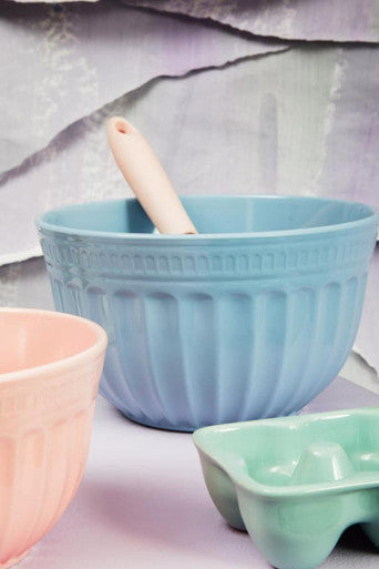 Alden Blue Melamine Extra Large Fluted Mixing Bowl