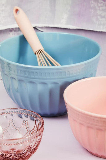 Alden Blue Melamine Extra Large Fluted Mixing Bowl