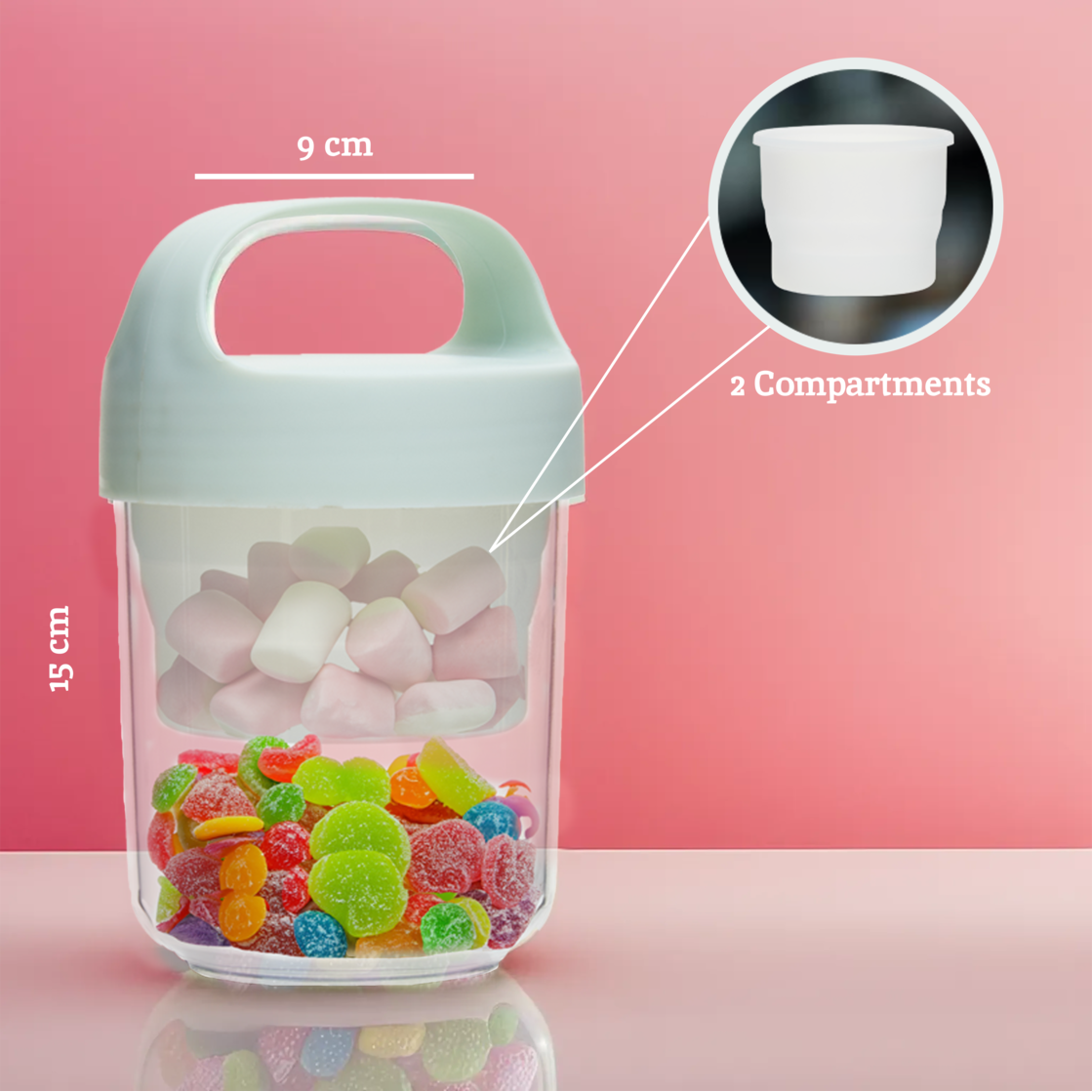 Grub Tub 2 Compartment Snack Pot