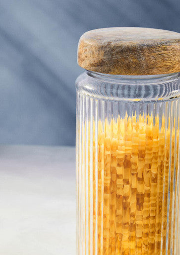 Glass Storage Jar with Mango Wood Lid 2400ml | Garner
