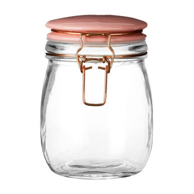 Retro Pastel Pink Glass Jar - 750ml | Luca