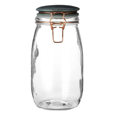 Retro Pastel Grey Glass Jar - 1500ml | Luca