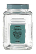 Assorted Square Clear Glass Large Storage Jar | Luca