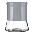 Grey Steel and Glass Storage Jar - 800ml | Luca