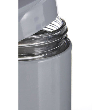Grey Steel and Glass Storage Jar - 800ml | Luca