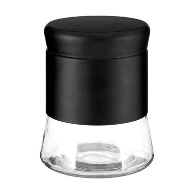 Black Steel and Glass Storage Jar - 800ml | Luca