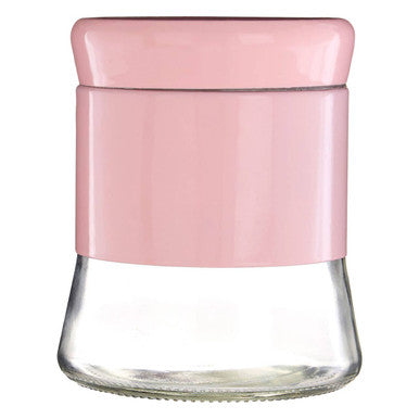 Pink Steel and Glass Storage Jar - 800ml | Luca