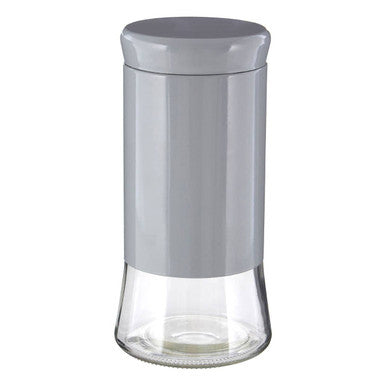 Grey Steel and Glass Storage Jar - 1500ml | Luca
