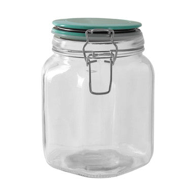 Glass Storage Jar 1050 ml  (3 Assorted Colours) | Luca