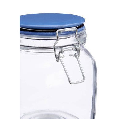 Glass Storage Jar 1050 ml  (3 Assorted Colours) | Luca
