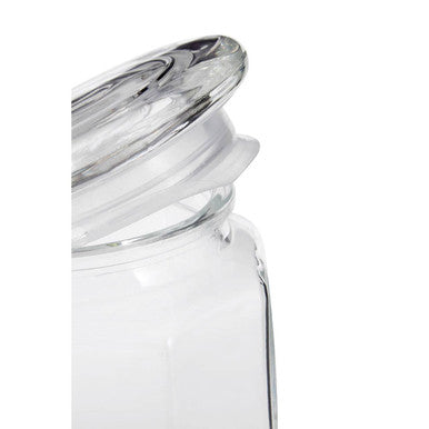 Abbie Hexagonal Glass Storage Jar - 1040ml