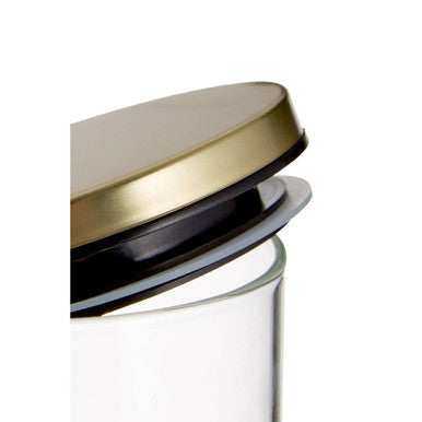 Glass Storage Jar with Gold Lid 1300ml | Freska
