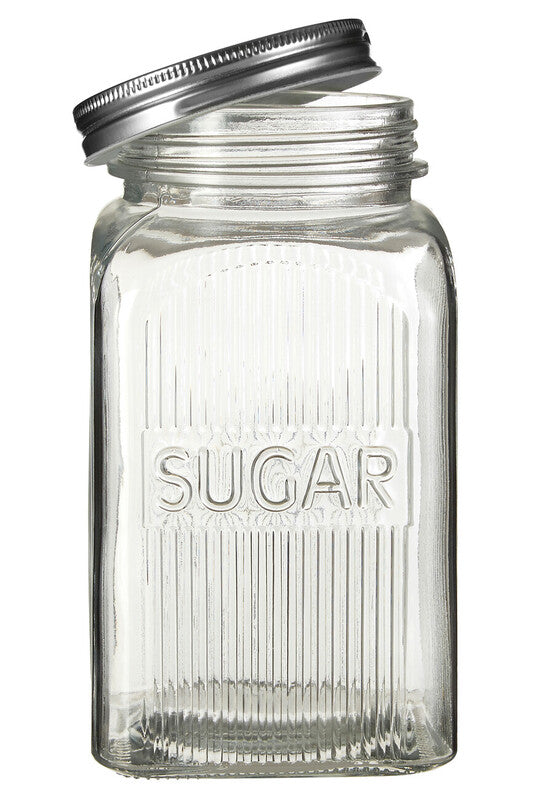 Set Of Three Glass Jars With Silver Lids | Luca