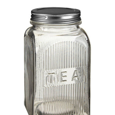 Set Of Three Glass Jars With Silver Lids | Luca