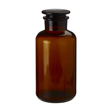 Apothecary Amber Glass Large Bottle with Matching Lid 1000ml
