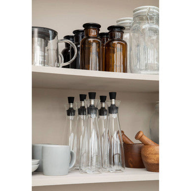 Apothecary Amber Glass Large Bottle with Matching Lid 1000ml