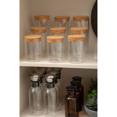 Apothecary Amber Glass Medium Bottle with Matching Lid 500ml