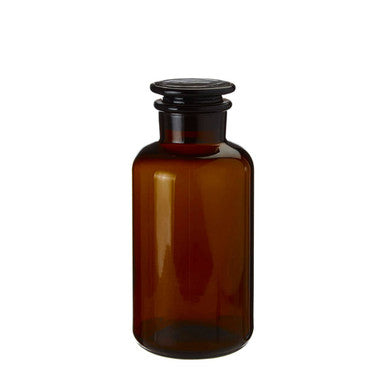 Apothecary Amber Glass Small Bottle with Matching Lid 250ml