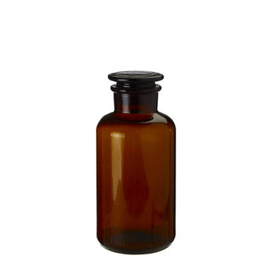 Apothecary Amber Glass Extra Small Bottle with Matching Lid 125ml